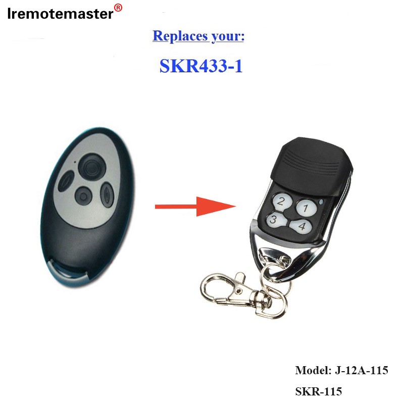 Para controle remoto de substituição de porta de garagem SKR433-3, código móvel 433,92 MHz